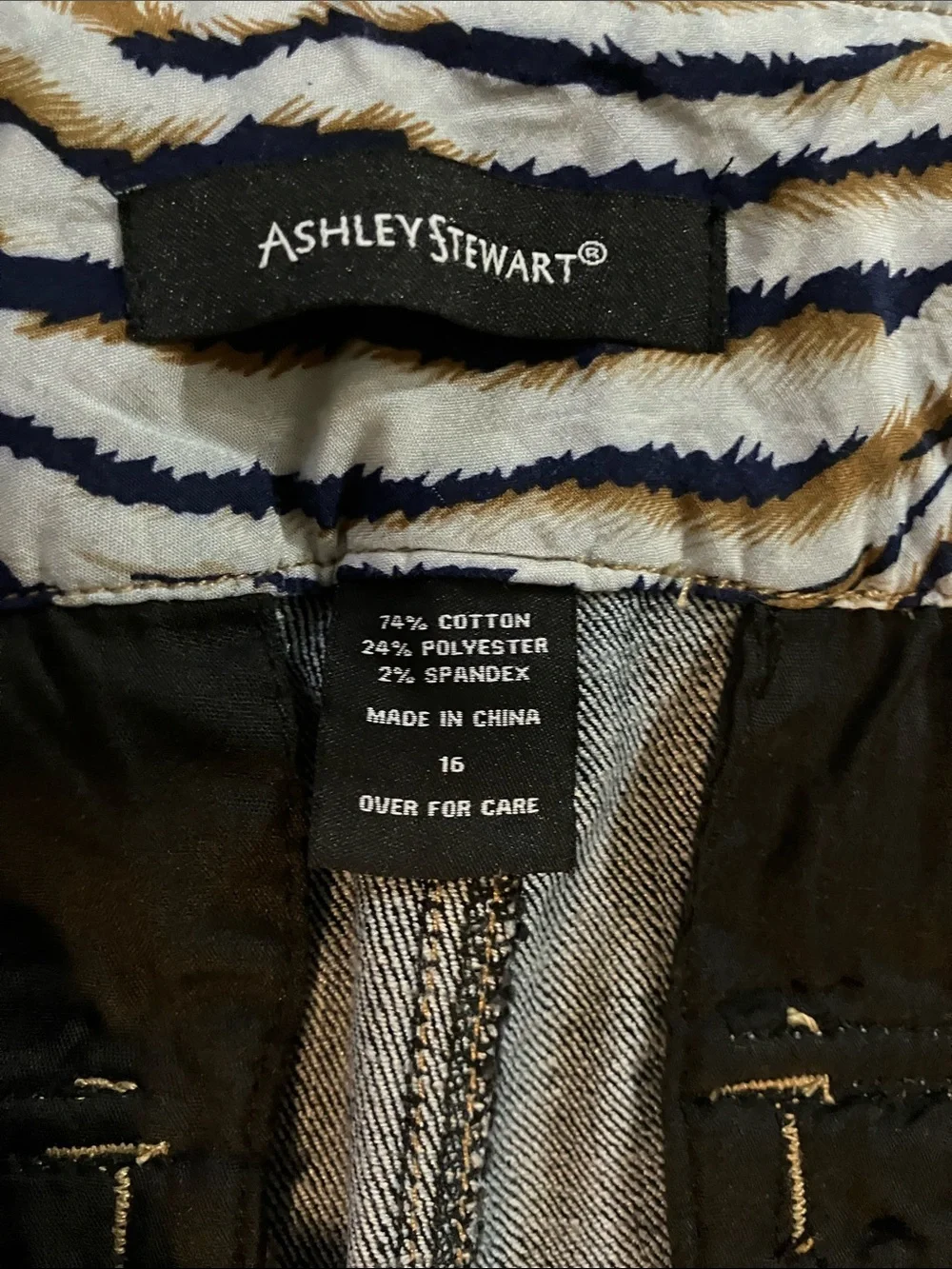 Ashley Stewart Dark Indigo Denim Bermuda Shorts